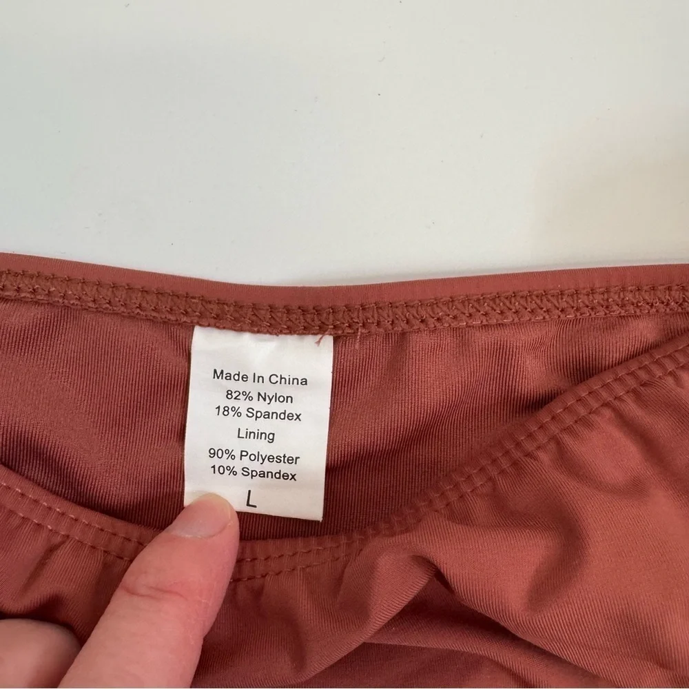 Pink Lily Terracotta Two Piece Bikini Size Large